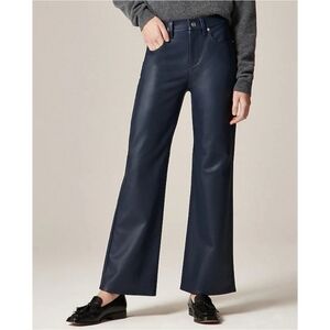 J.Crew Charley Kickout Cropped Pant in Faux Leather